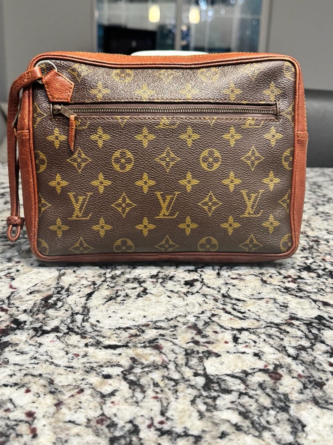 Authentic Louis Vuitton Monogram Pochette Sports Clutch Bag Vintage W/ Coa